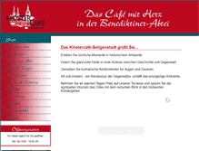 Tablet Screenshot of klostercafe-seligenstadt.de